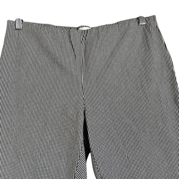 J Jill Premium BI Stretch Crop Pant 10 Black White Gingham Pull On Straight Cuff - Picture 3 of 11
